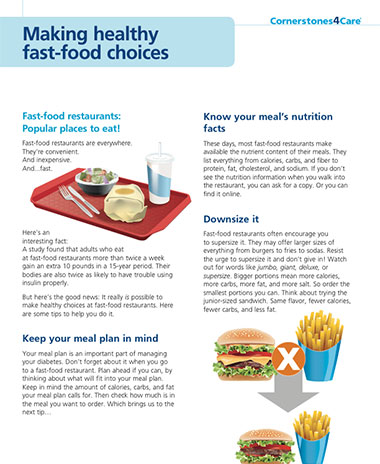 Making Healthy Fast Food Choices